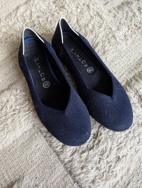 Rothy's Navy Knit Ballet Flat